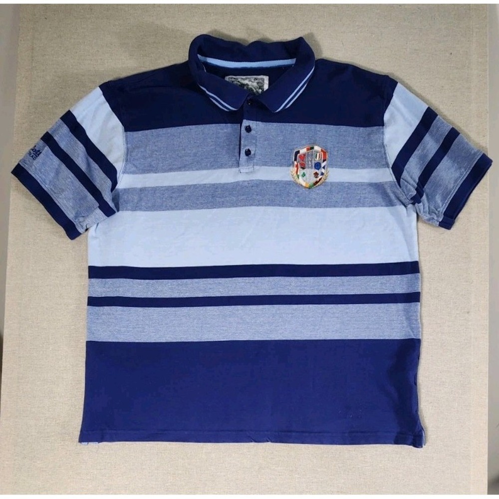 Italy 6 Nations Rugby Shirt Cotton Traders‎ Jersey Top XXL Crest Logo